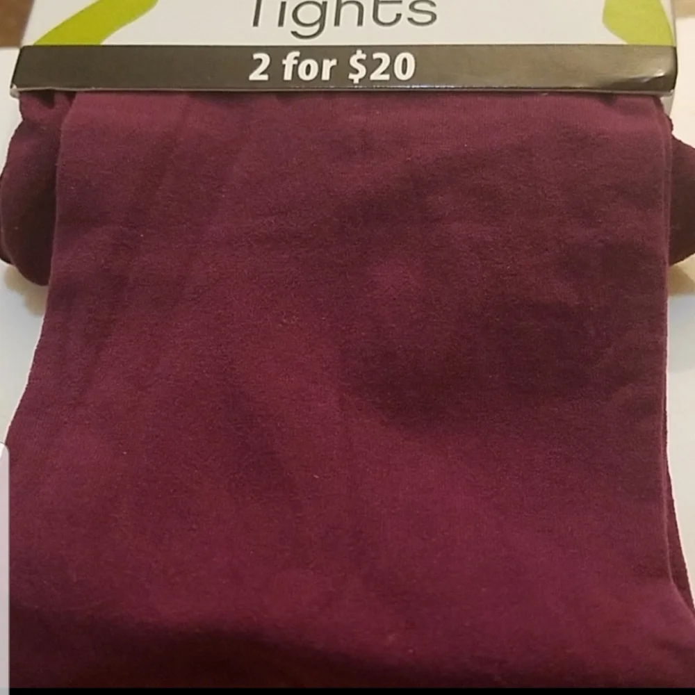 Burgundy Maroon Tights Small Opaque Hoisery Art To Wear New With Tag Cottage🇺🇦